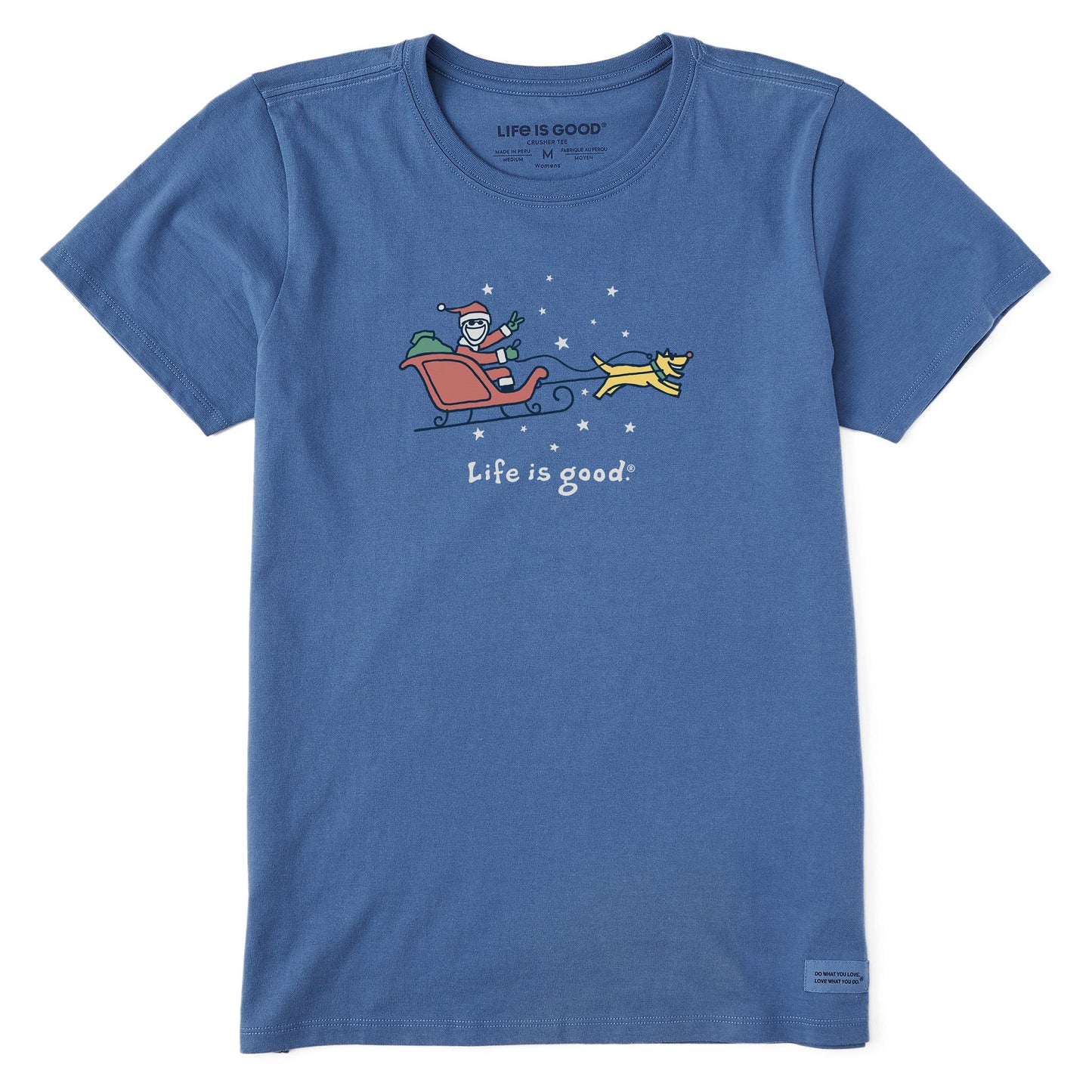 Women's Jake and Rocket Sleigh Ride Short Sleeve Crusher Tee