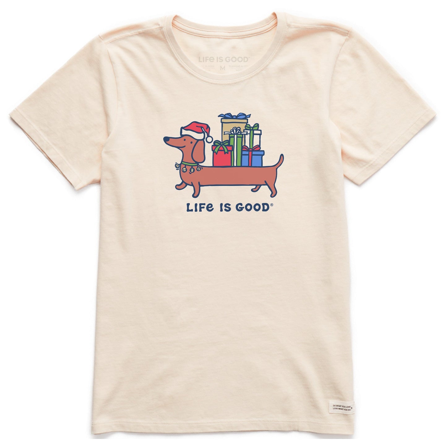 Women's Christmas Dachshund Short Sleeve Crusher Tee