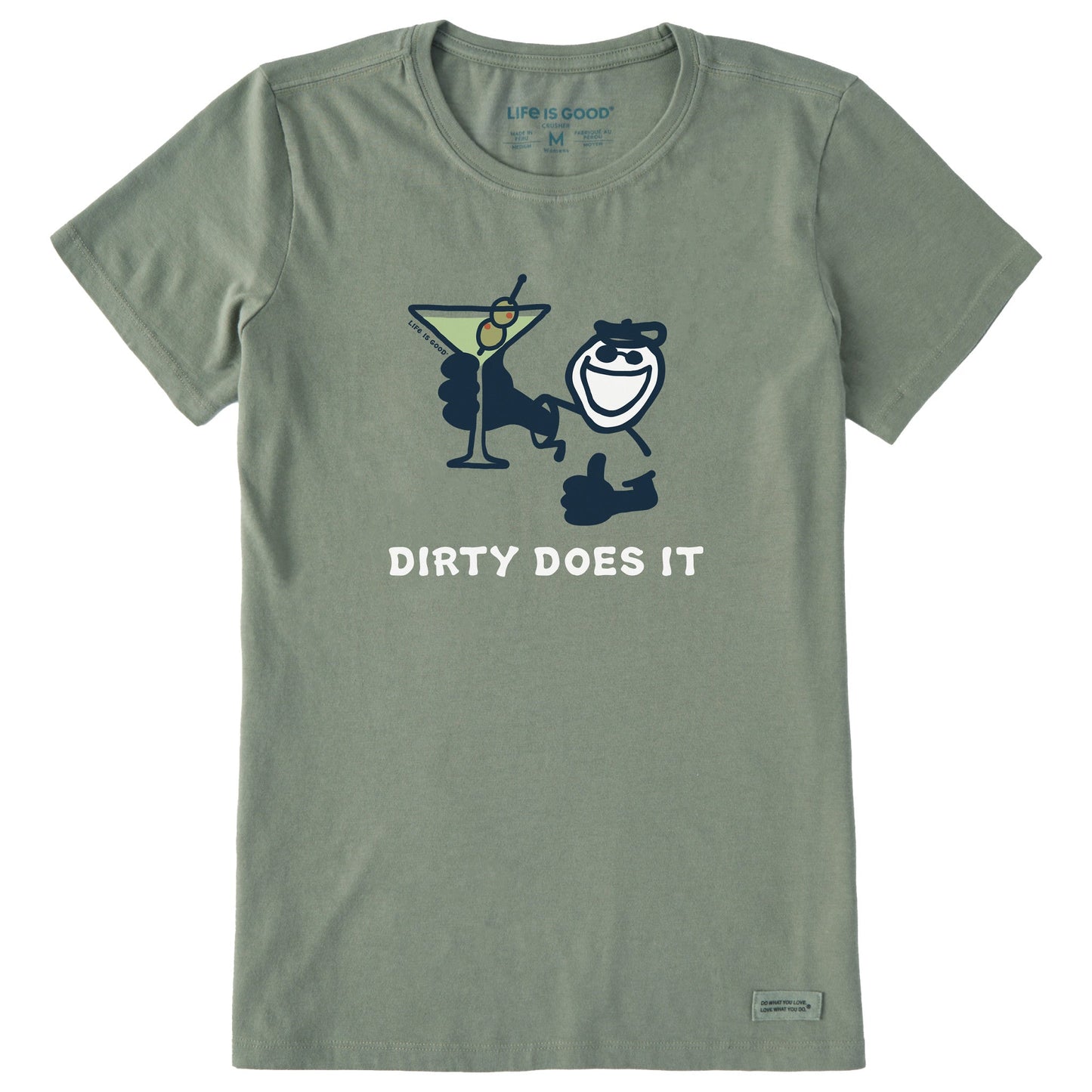 Women's Dirty Does It Martini Short Sleeve Crusher Tee