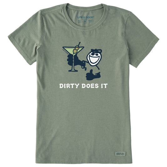 Women's Dirty Does It Martini Short Sleeve Crusher Tee