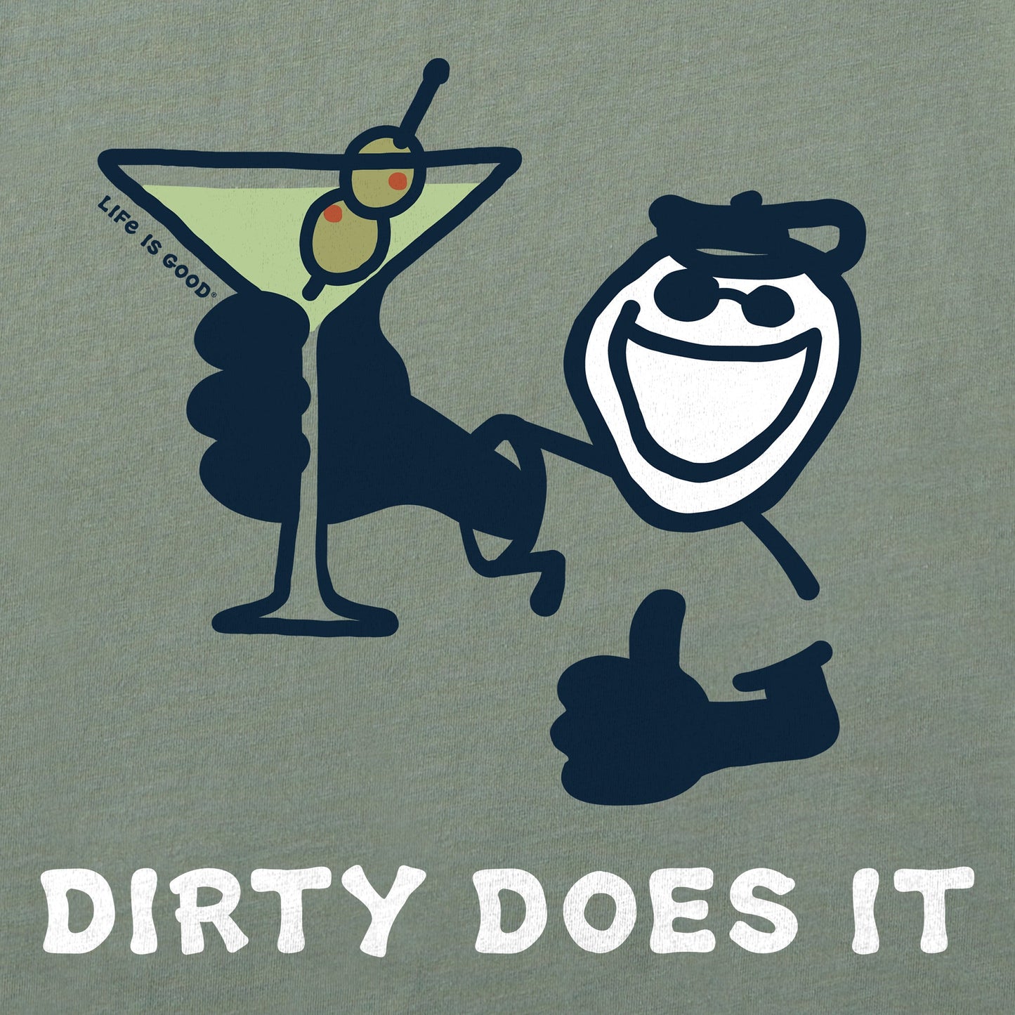 Women's Dirty Does It Martini Short Sleeve Crusher Tee