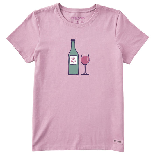 Women's Wine Life is Good Short Sleeve Crusher Tee
