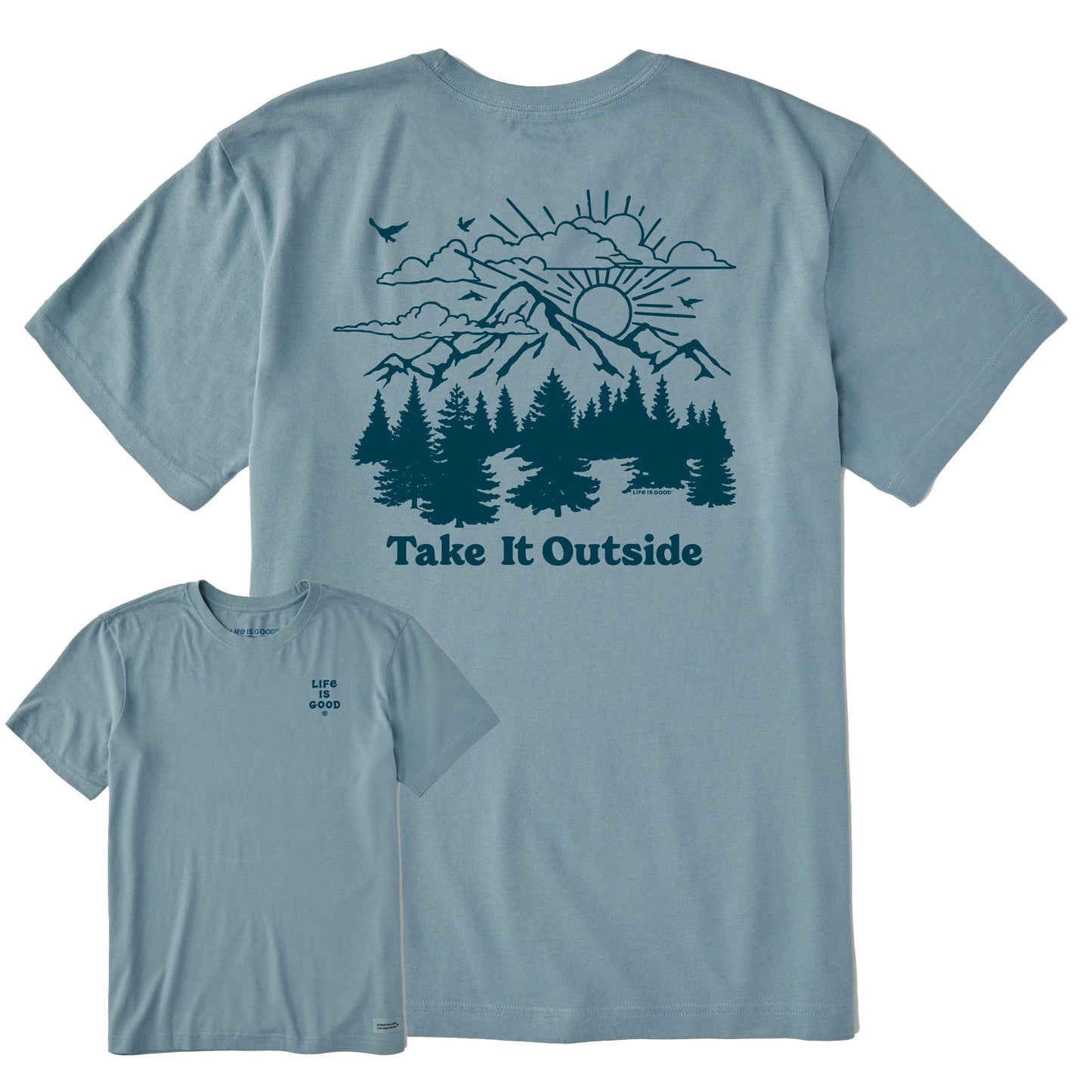 Men's Take it Outside Pinescape Short Sleeve Crusher Tee