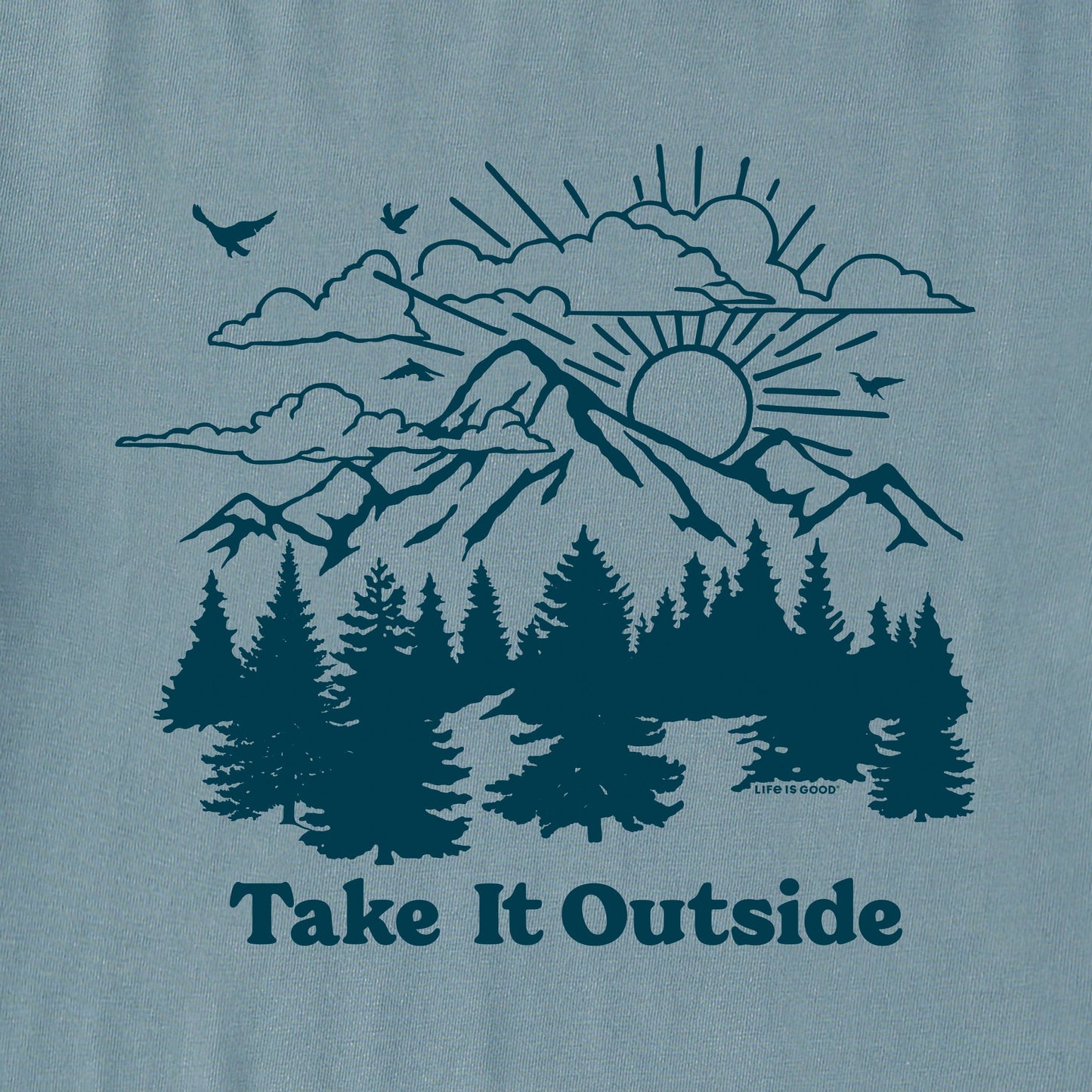 Men's Take it Outside Pinescape Short Sleeve Crusher Tee