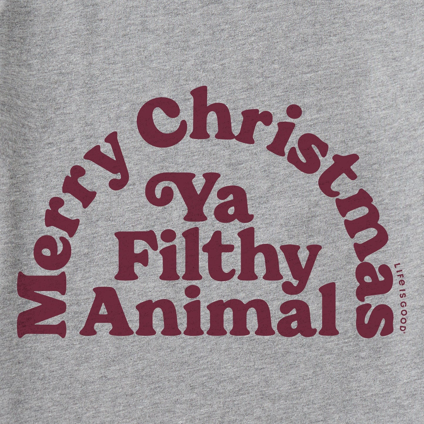 Kids Merry Christmas Ya Filthy Animal Long Sleeve Crusher Tee