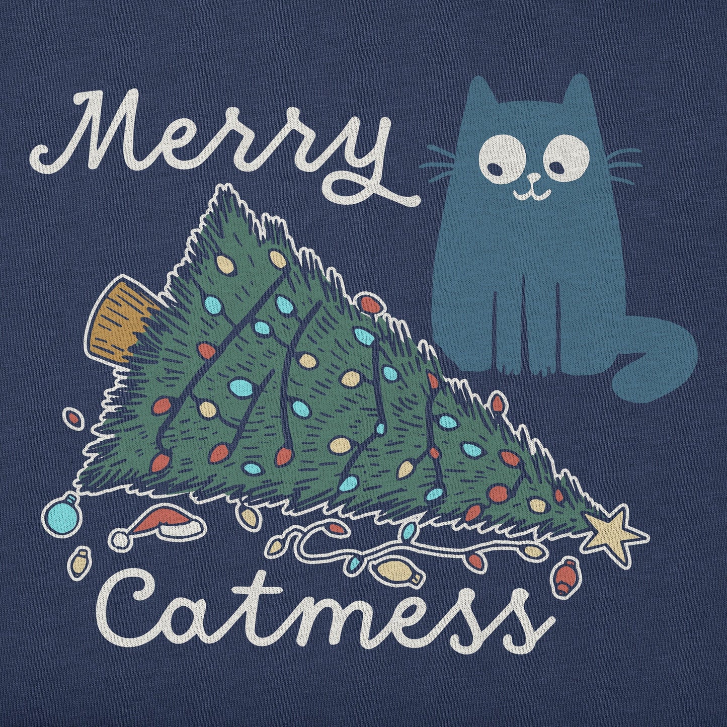 Men's Merry Cat Mess Short Sleeve Crusher Tee