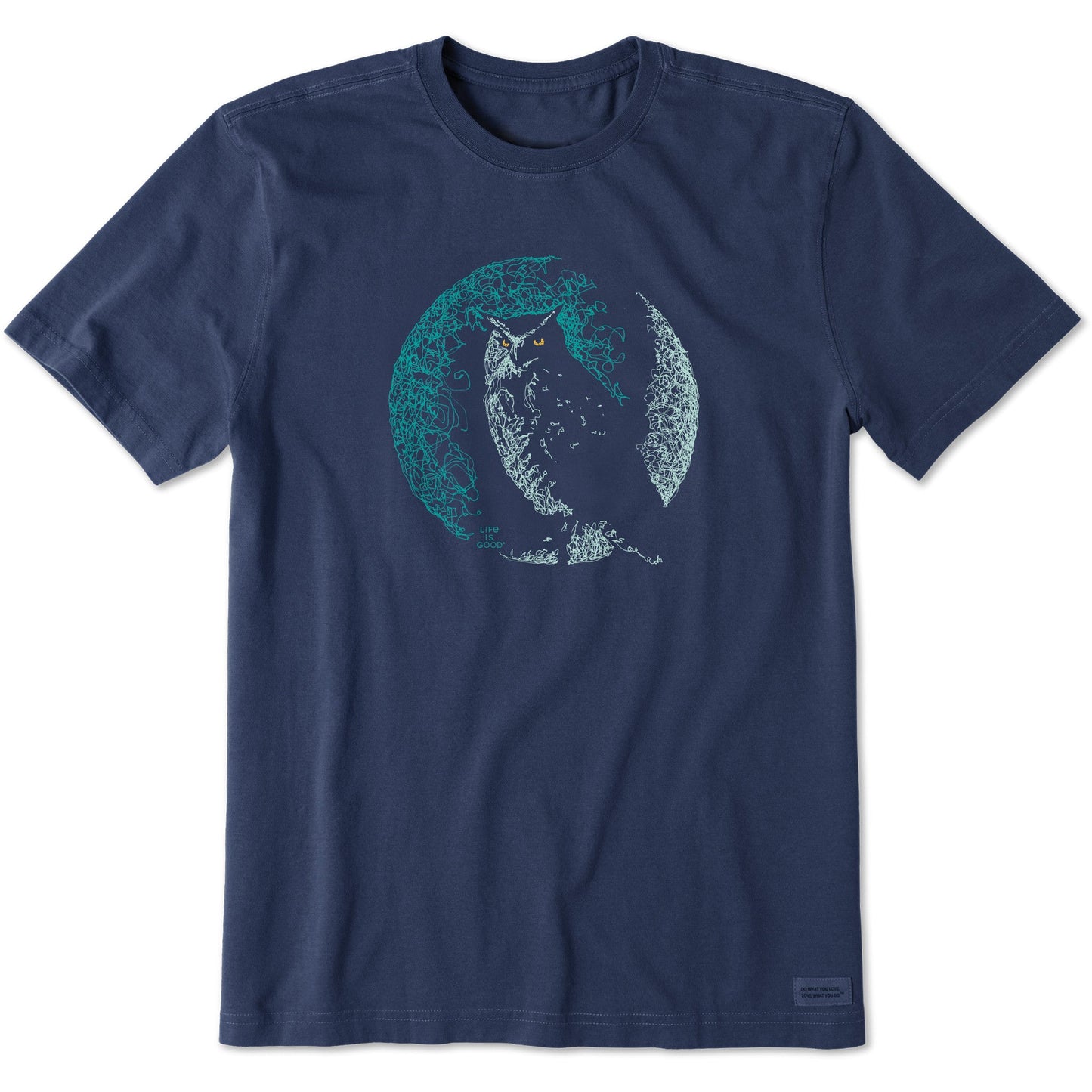Men's Crescent Owl Short Sleeve Crusher Tee