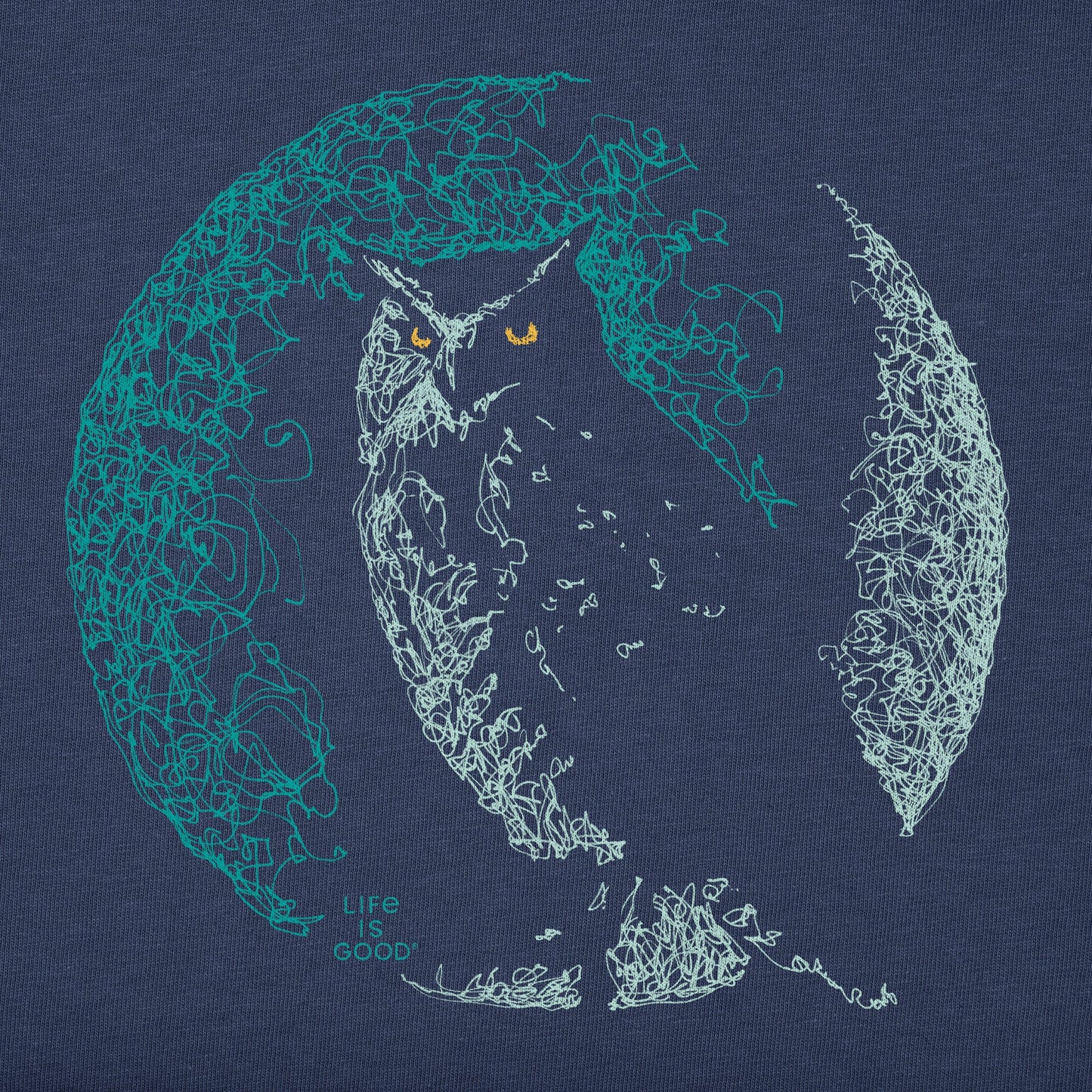 Men's Crescent Owl Short Sleeve Crusher Tee