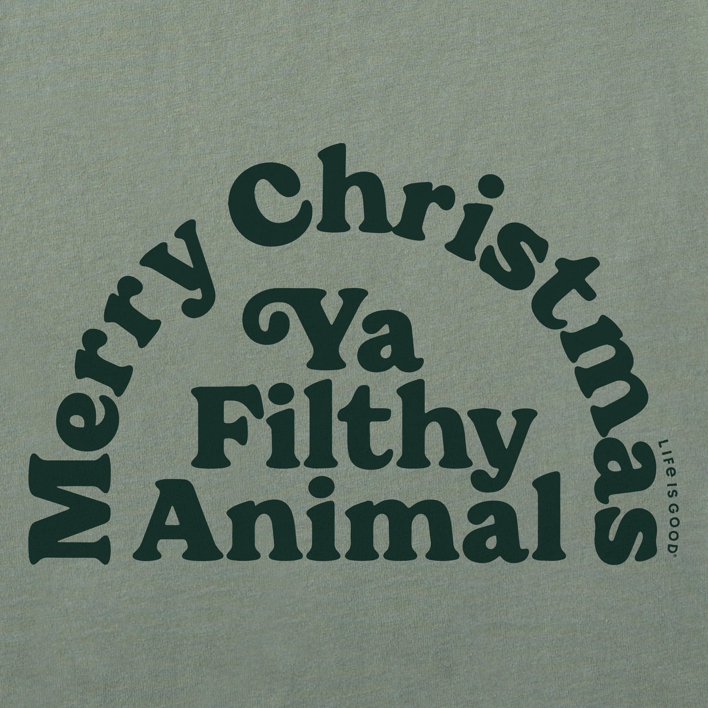 Men's Merry Christmas Ya Filthy Animal Short Sleeve Crusher Tee