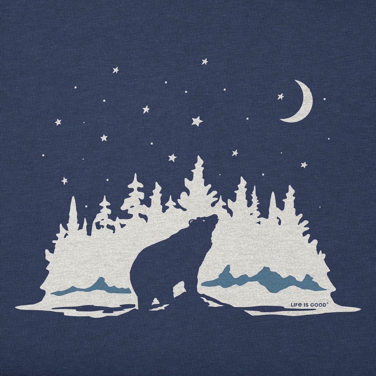 Men's Stargazing Bear Long Sleeve Crusher Tee