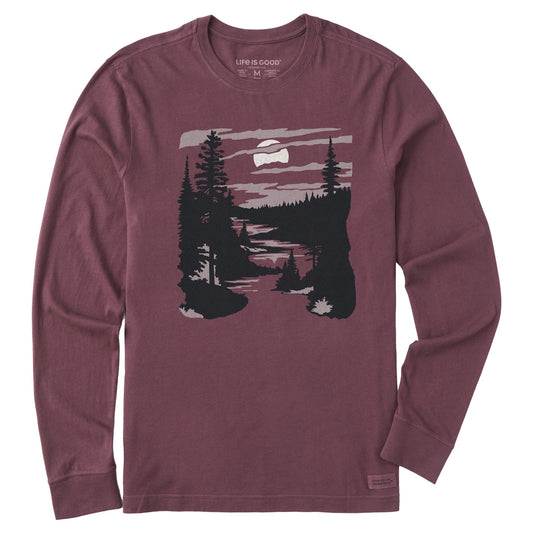 Men's A River Runs Through It Long Sleeve Crusher Tee