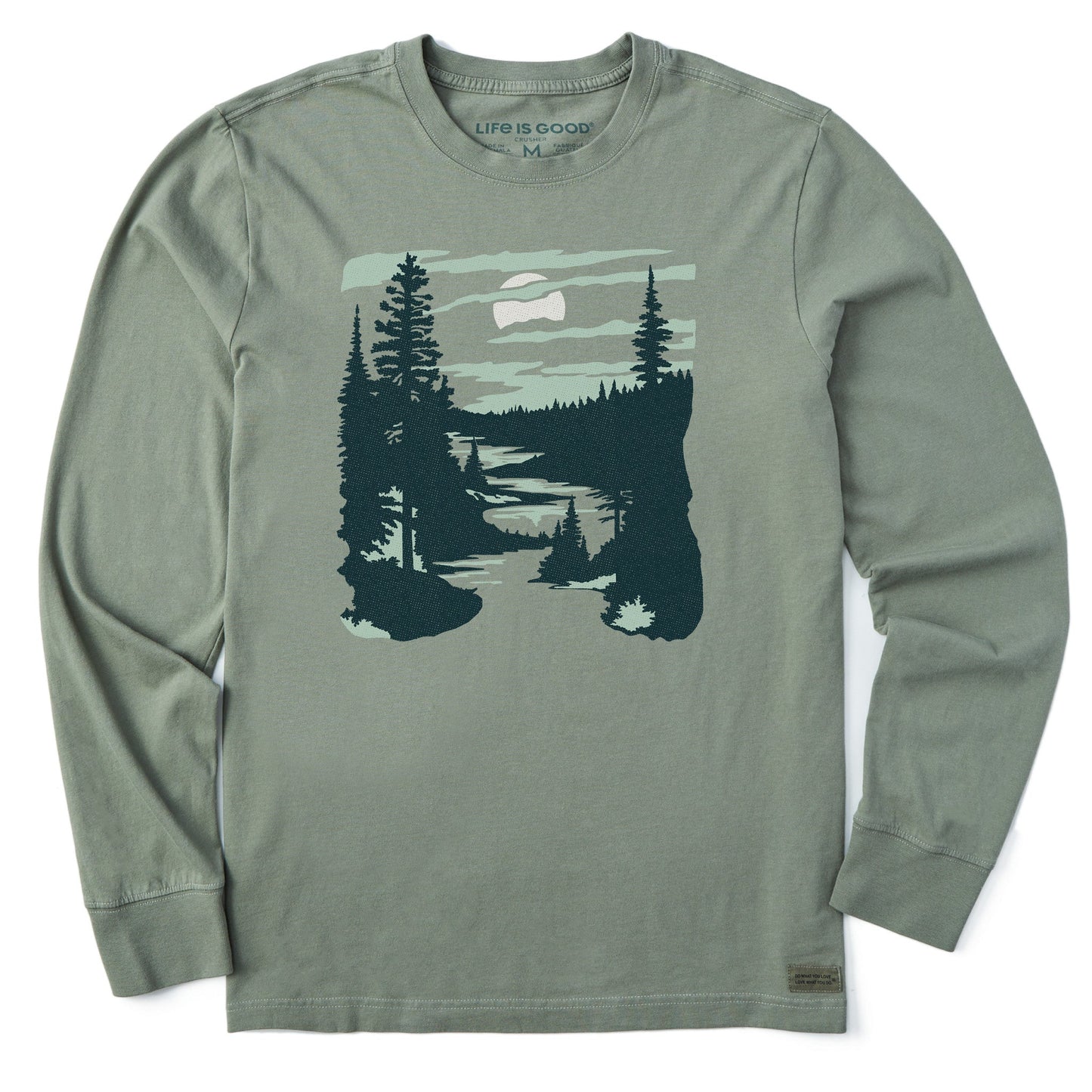 Men's A River Runs Through It Long Sleeve Crusher Tee