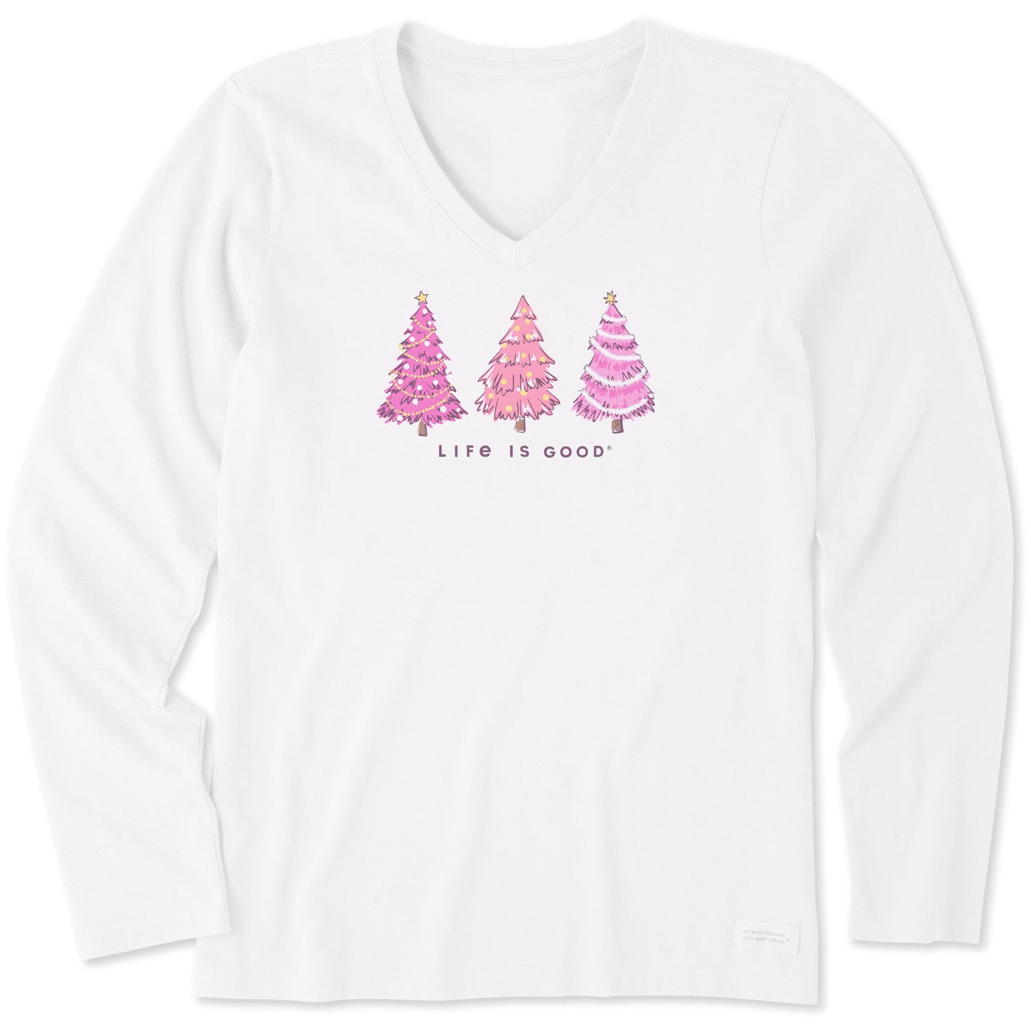 Women's Three Trees Long Sleeve Crusher Vee