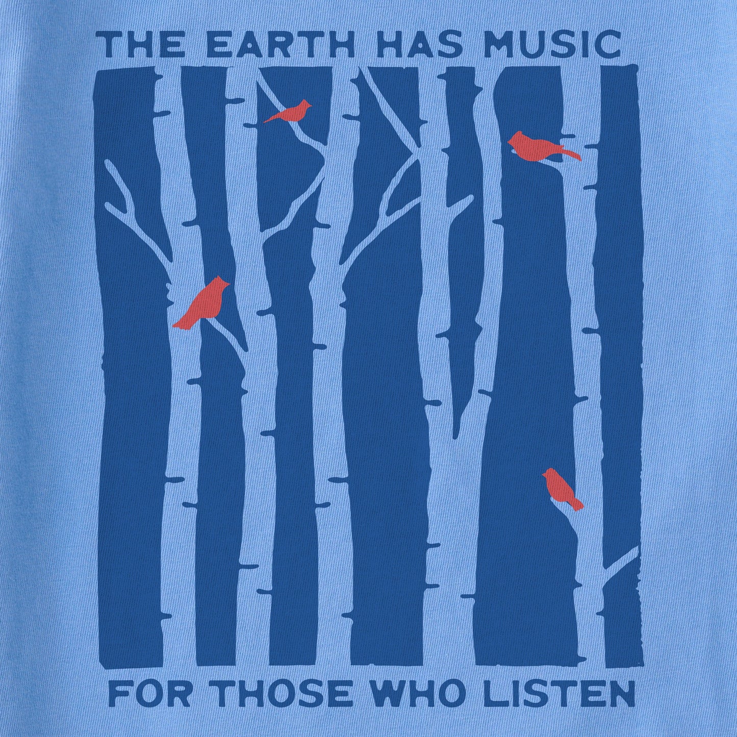 Women's The Earth Has Music and Trees Long Sleeve Crusher Vee