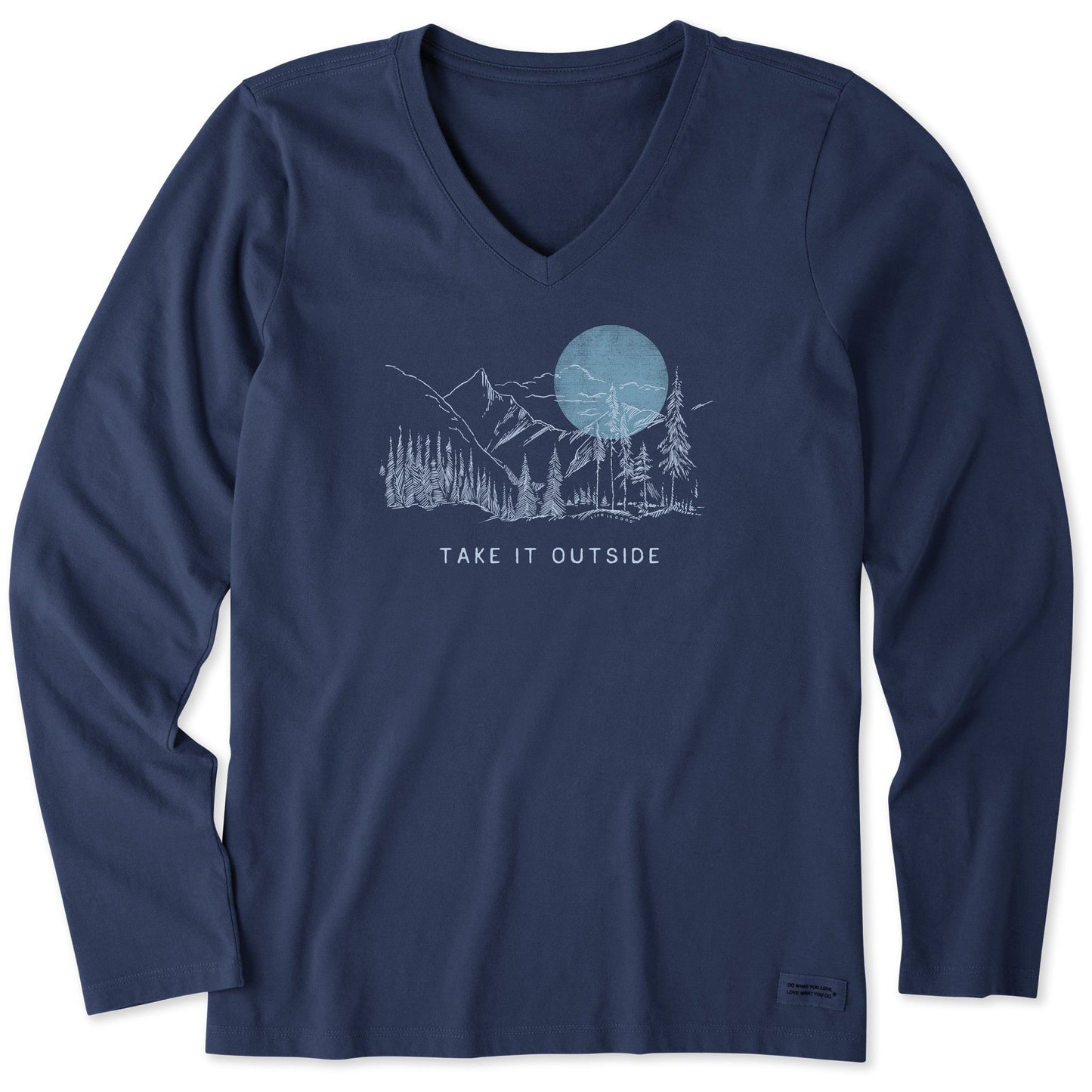 Women's Take it Outside Sketch Mountain Long Sleeve Crusher Vee