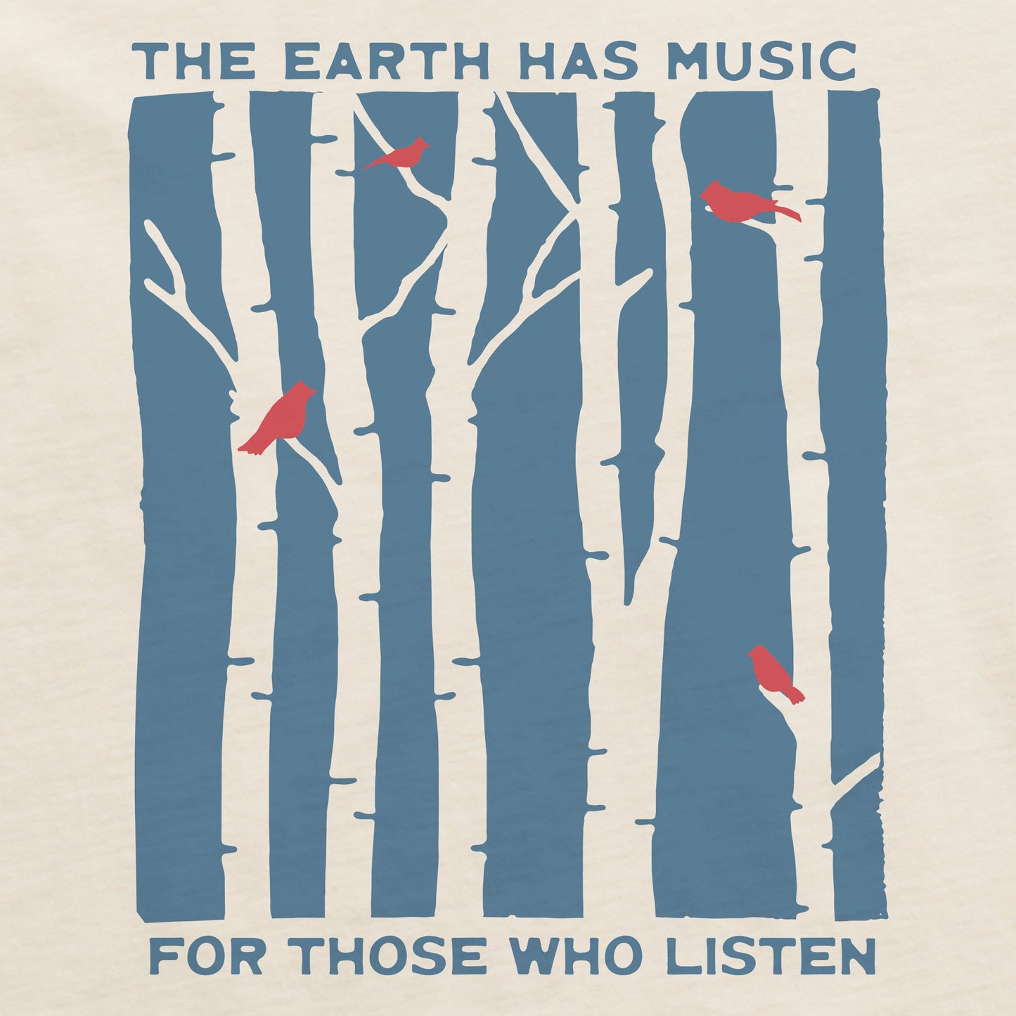 Women's The Earth Has Music and Trees Long Sleeve Crusher Tee