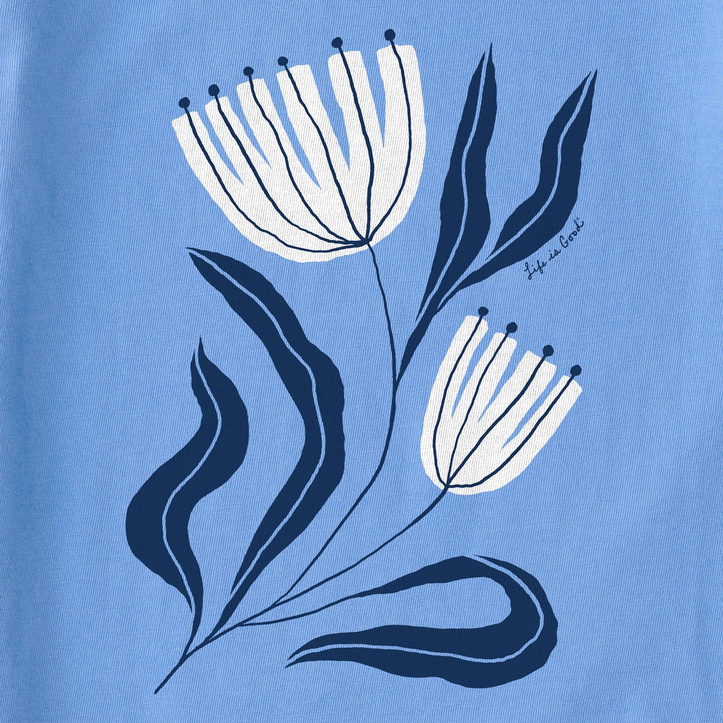 Women's Rustic Flowers Long Sleeve Crusher Tee