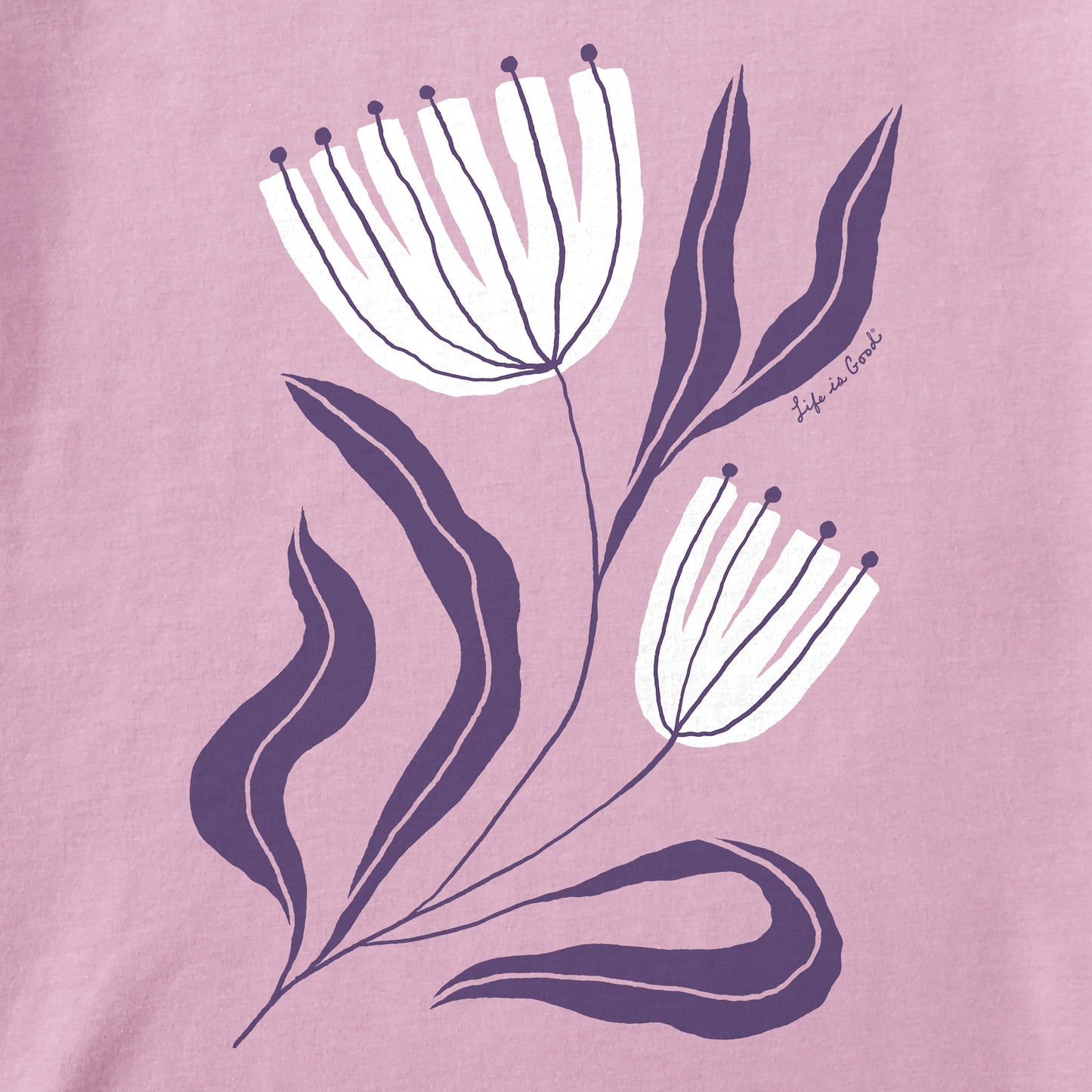 Women's Rustic Flowers Long Sleeve Crusher Boxy Tee