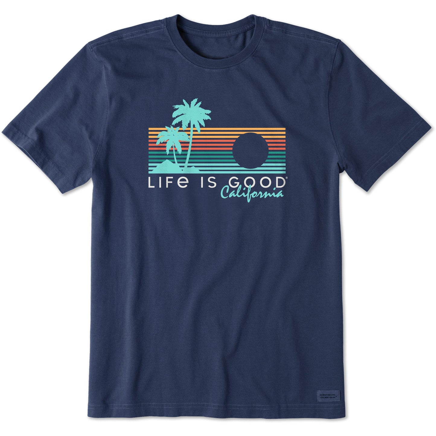 Men's California Rainbow Palms Short Sleeve Crusher Tee