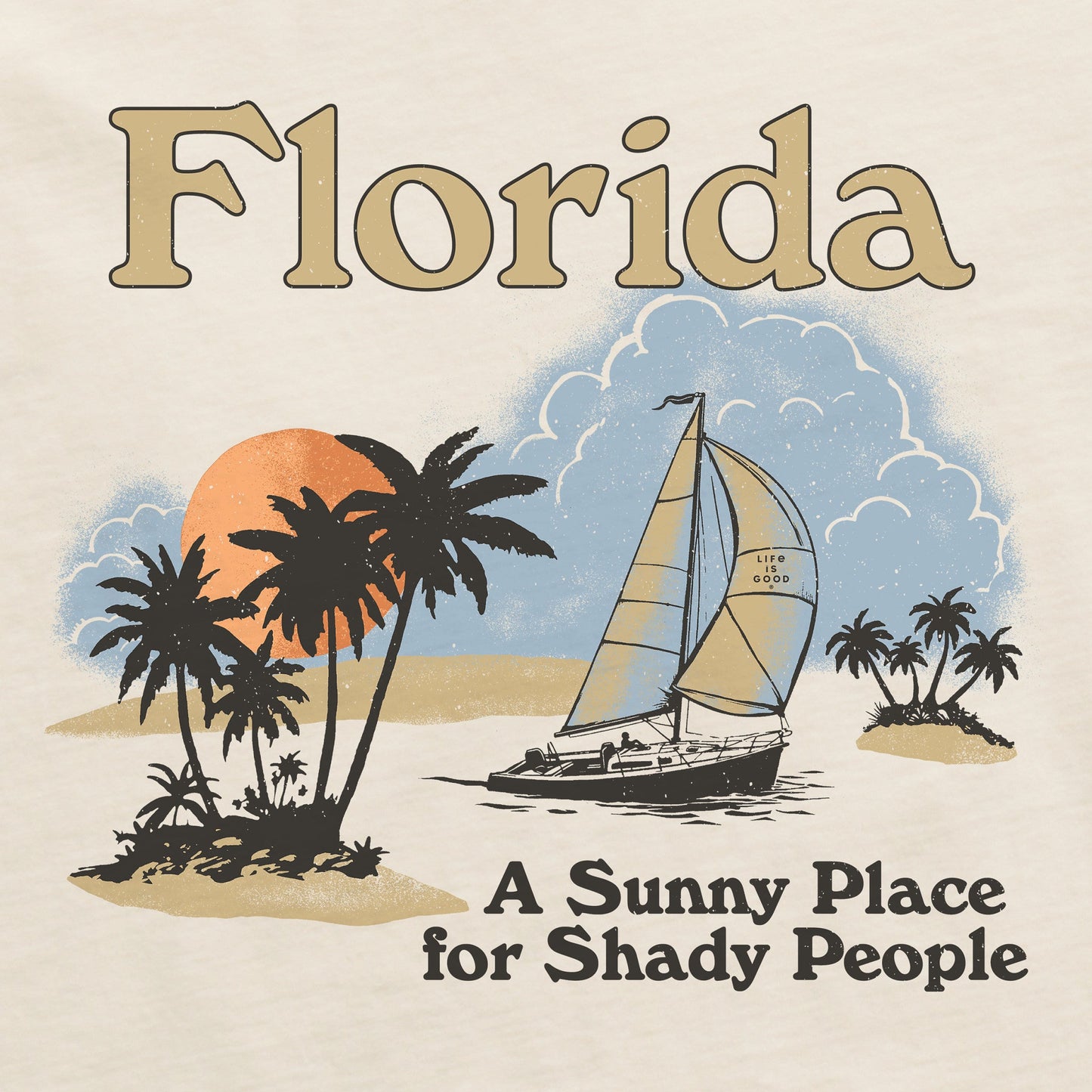 Men's Florida Sunny Place for Shady People Short Sleeve Crusher Tee