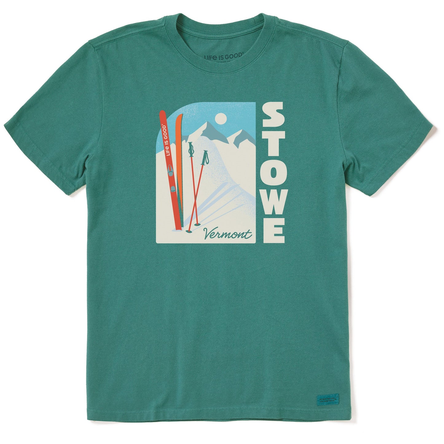 Men's Stowe Vermont Skis Short Sleeve Crusher Tee