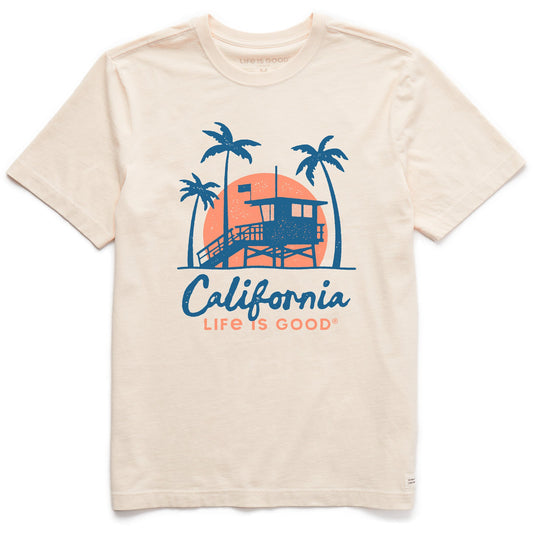 Men's California Lifeguard Station Short Sleeve Crusher Tee