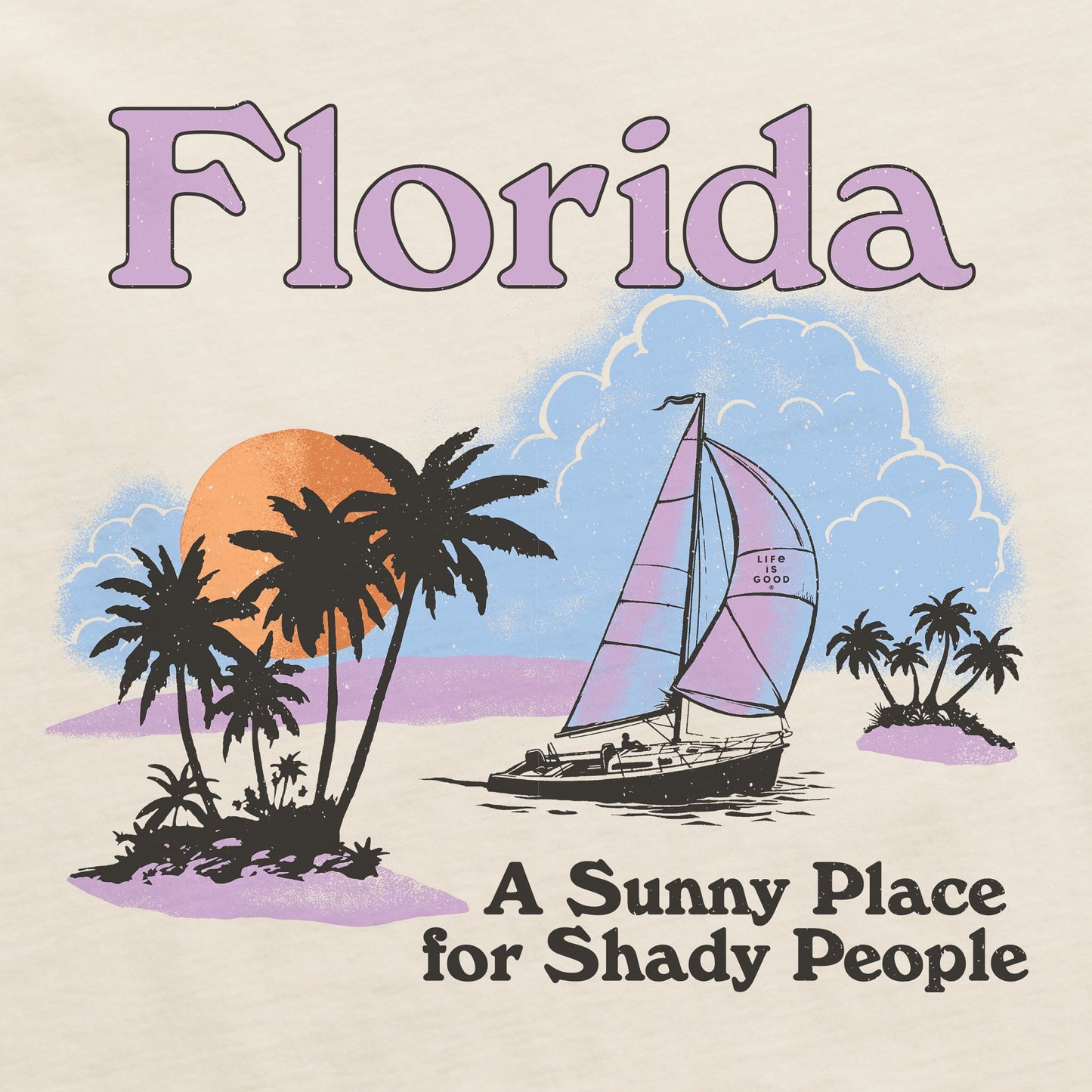 Women's Florida Sunny Place for Shady People Short Sleeve Crusher Boxy Tee