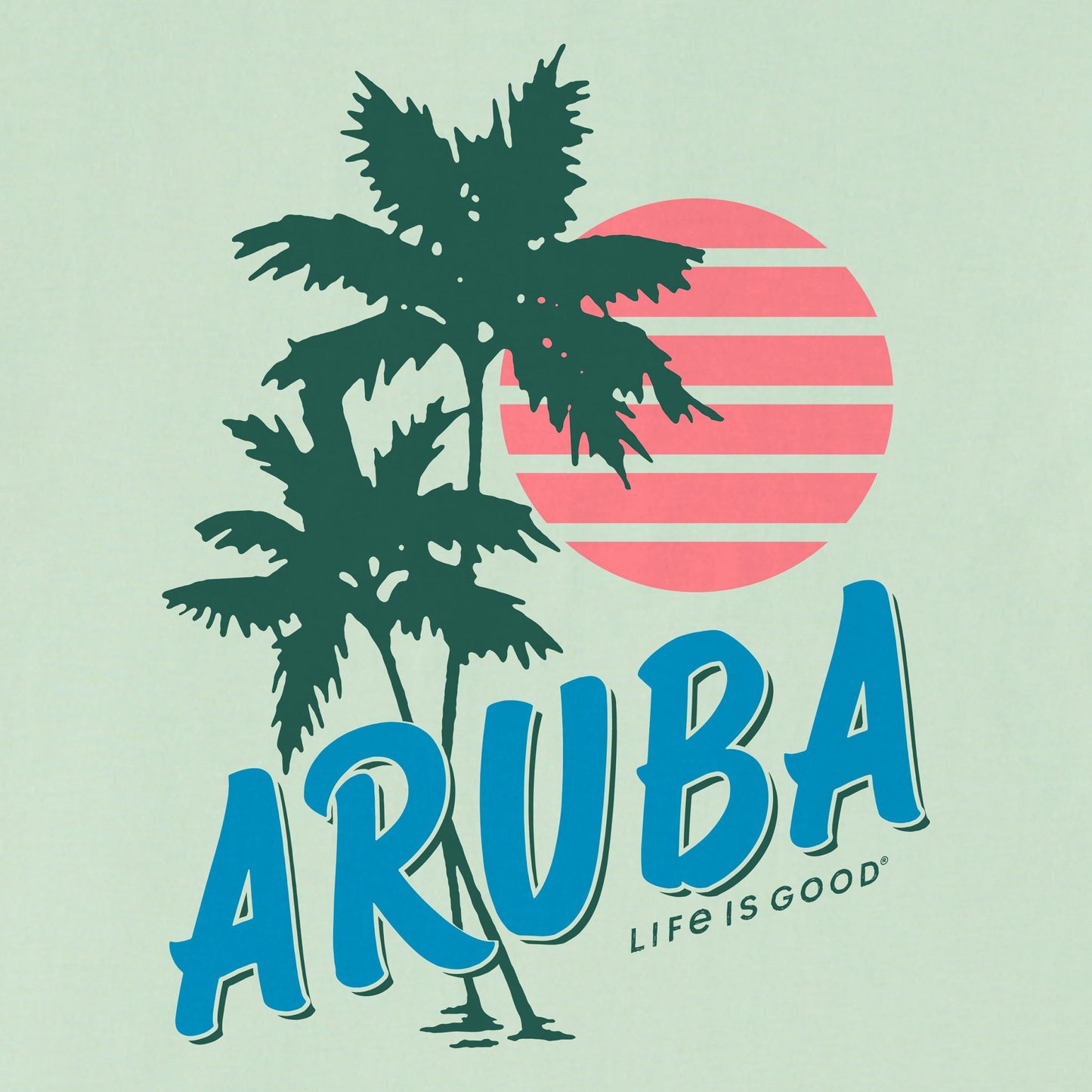 Women's Aruba Palms Short Sleeve Crusher Tee
