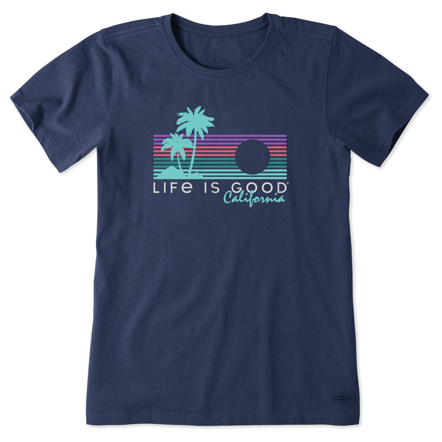 Women's California Rainbow Palms Short Sleeve Crusher Tee