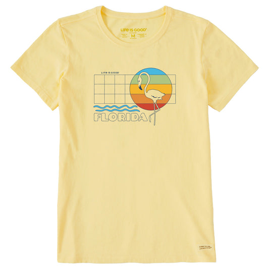 Women's Florida Flamingo Short Sleeve Crusher Tee