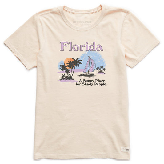 Women's Florida Sunny Place for Shady People Short Sleeve Crusher Tee