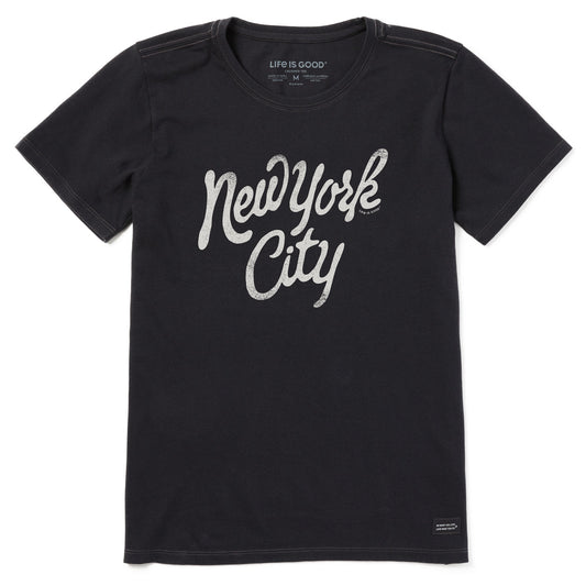 Women's New York City Script Short Sleeve Crusher Tee