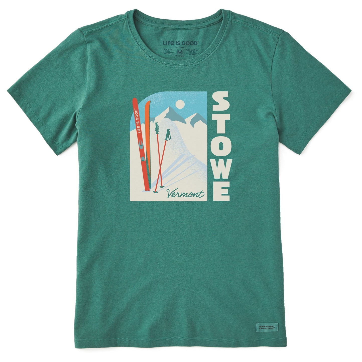 Women's Stowe Vermont Skis Short Sleeve Crusher Tee