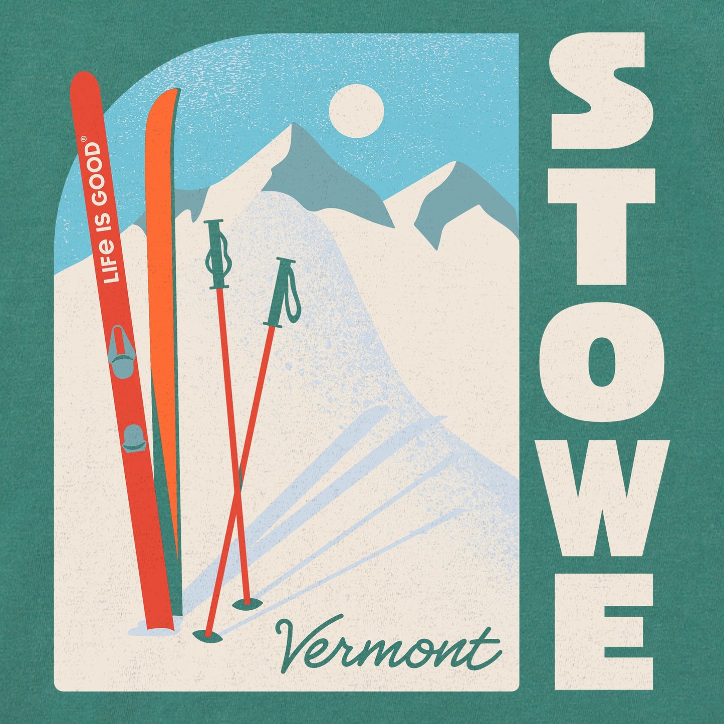 Women's Stowe Vermont Skis Short Sleeve Crusher Tee