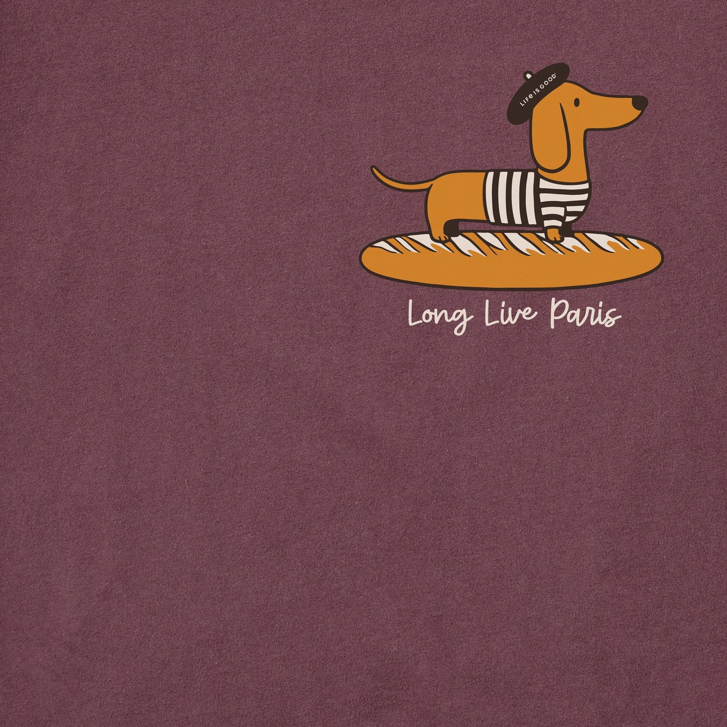 Men's Long Live Paris Short Sleeve Crusher Tee