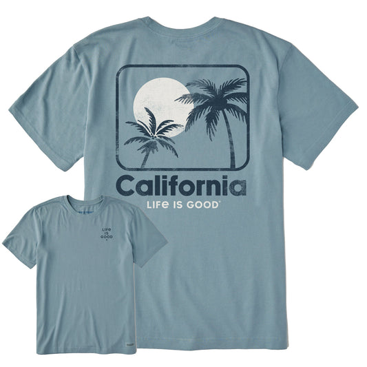 Men's California Palm Sunset Short Sleeve Crusher Tee