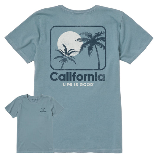 Women's California Palm Sunset Short Sleeve Crusher Tee