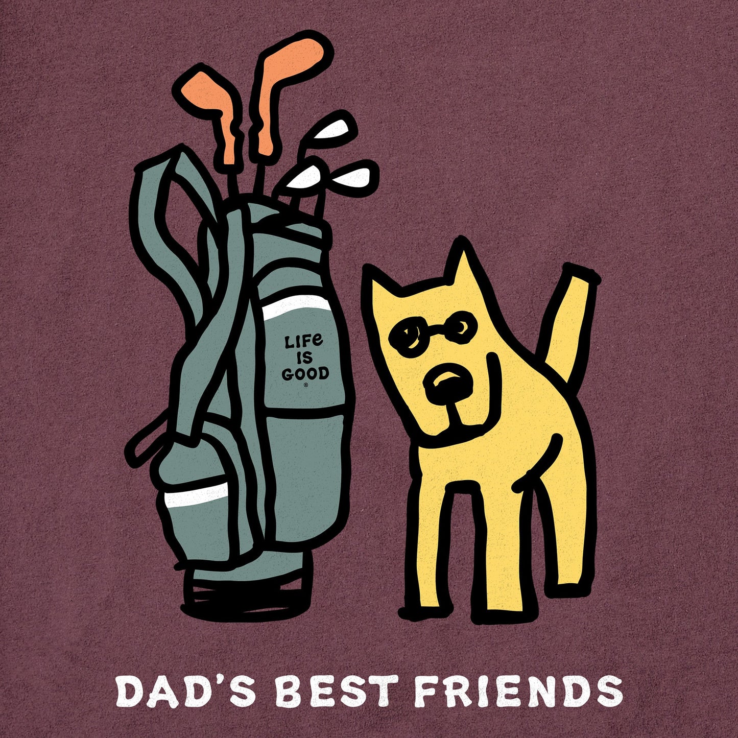 Men's Rocket Golf Dads Best Friends Short Sleeve Crusher Tee