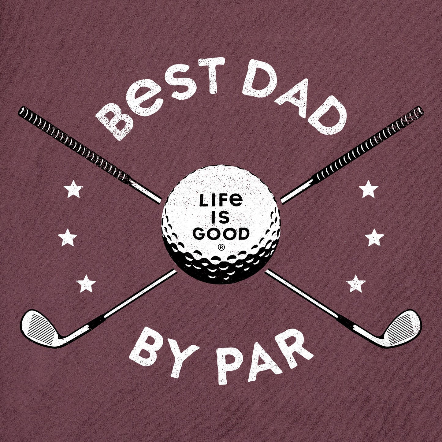 Men's Best Dad By Par Golf Clubs Short Sleeve Crusher Tee