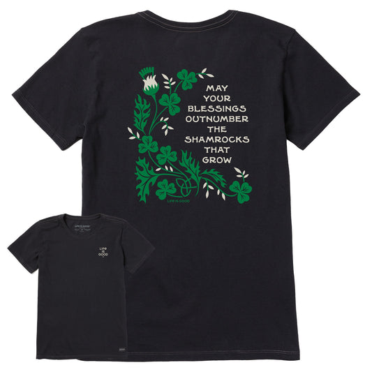Women's Bert's Shamrock Medley Short Sleeve Crusher Tee