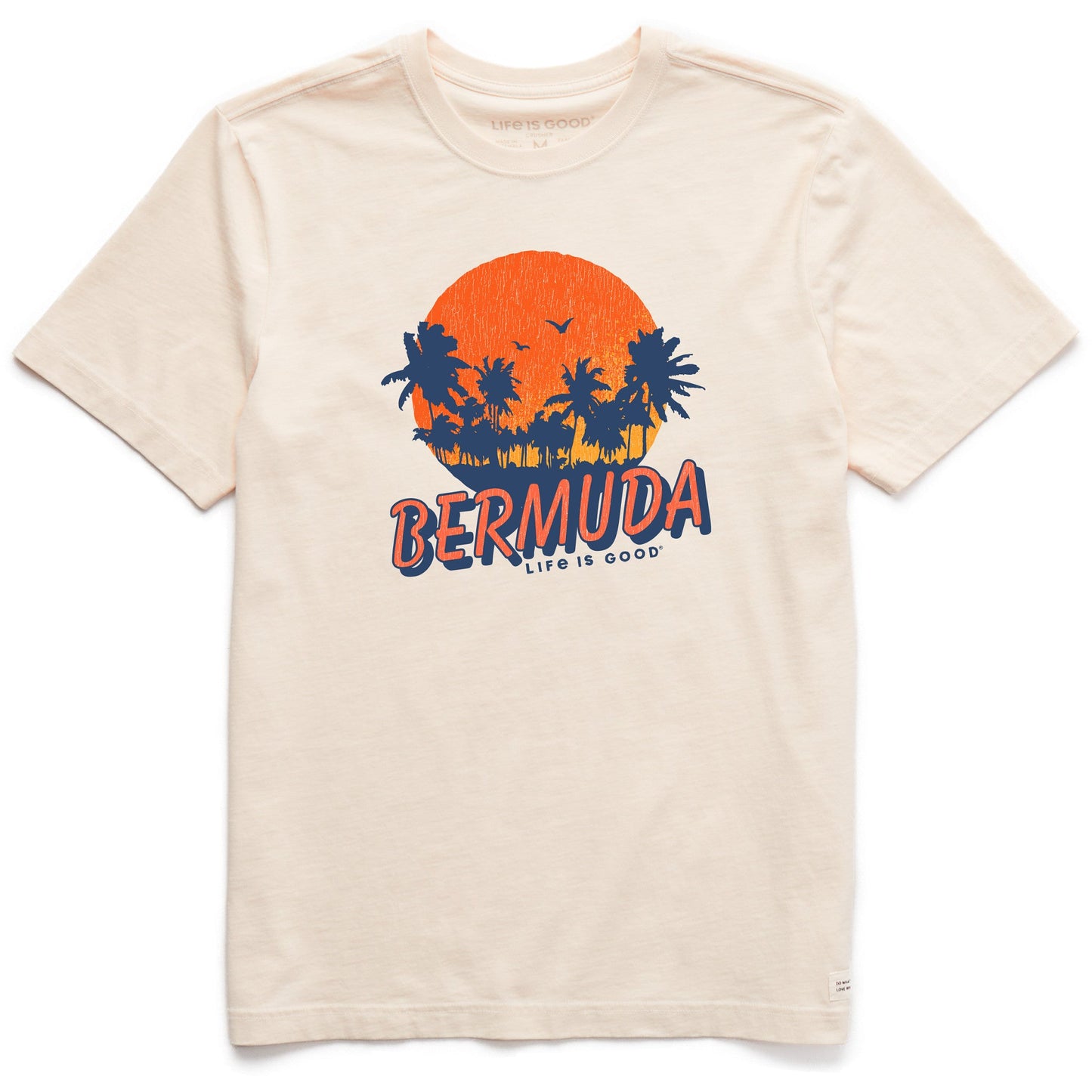 Men's Bermuda Beach Scene Short Sleeve Crusher Tee