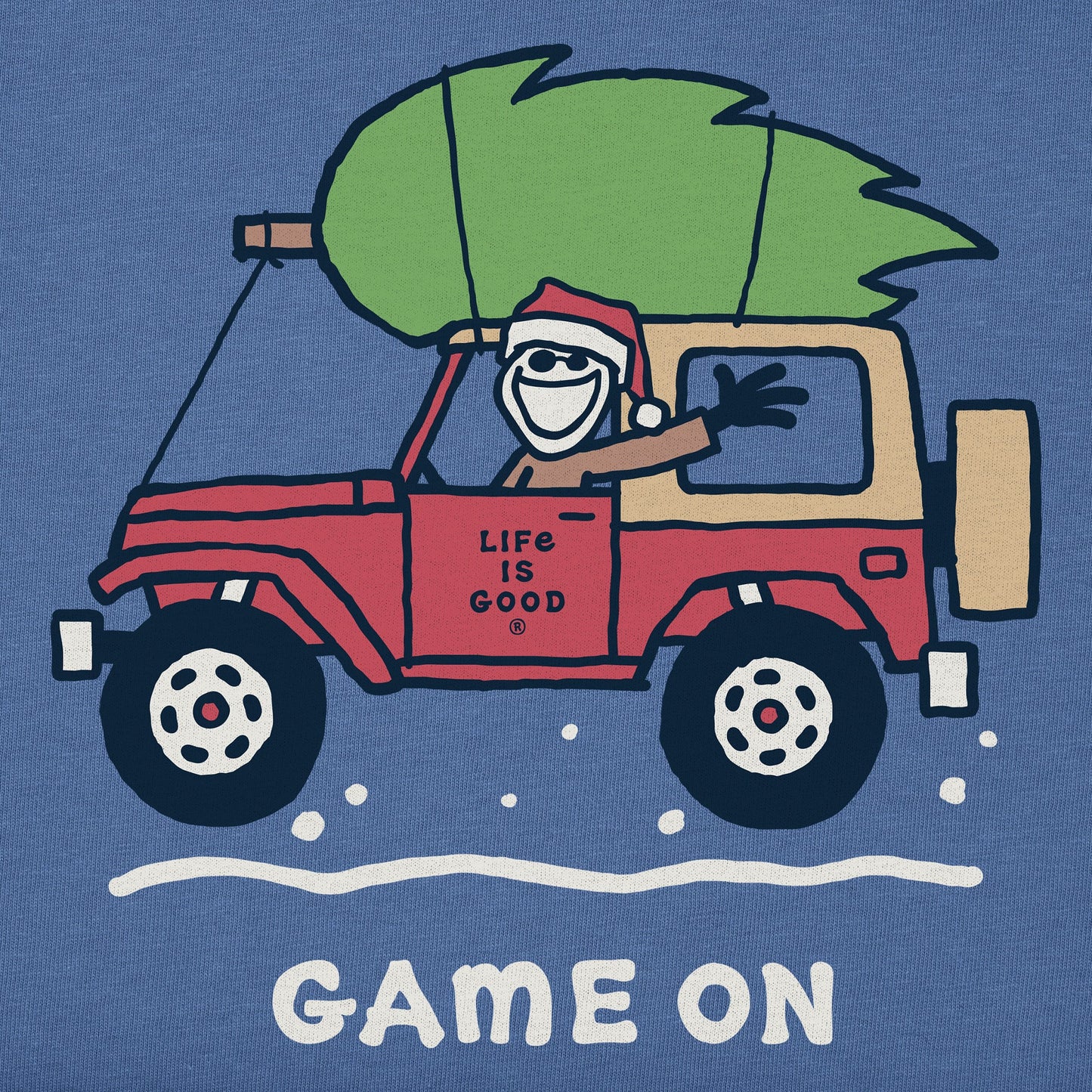 Men's Game On Christmas Tree Jake Short Sleeve Crusher Tee