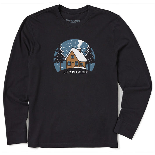Men's Cabin in the Snow Long Sleeve Crusher Tee