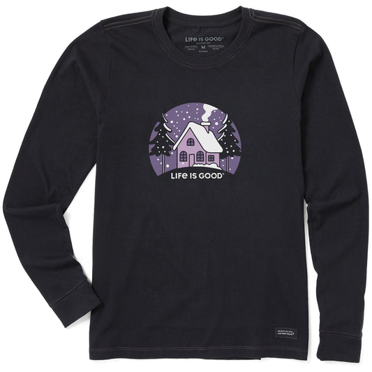 Women's Cabin in the Snow Long Sleeve Crusher Tee