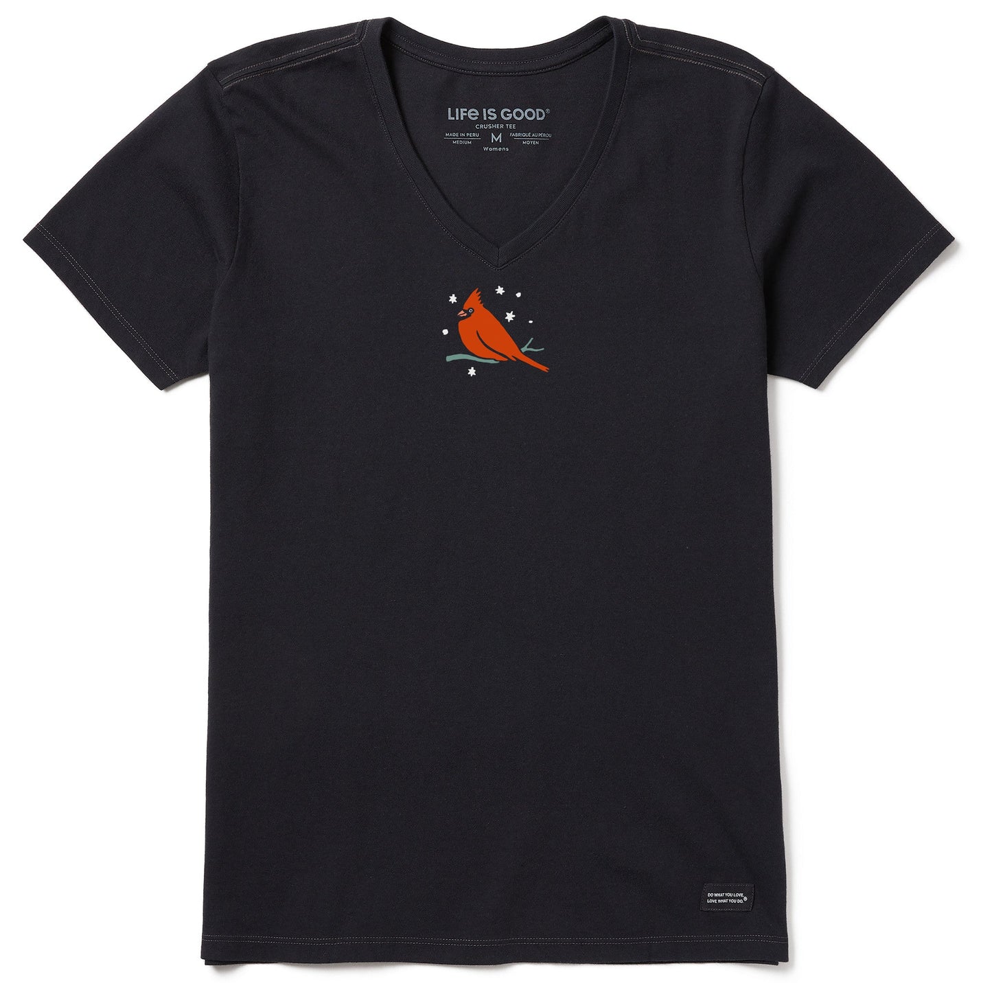 Women's Winter Cardinal Perch Short Sleeve Crusher Vee