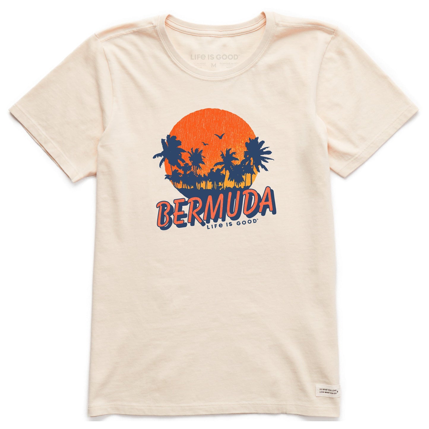 Women's Bermuda Beach Scene Short Sleeve Crusher Tee