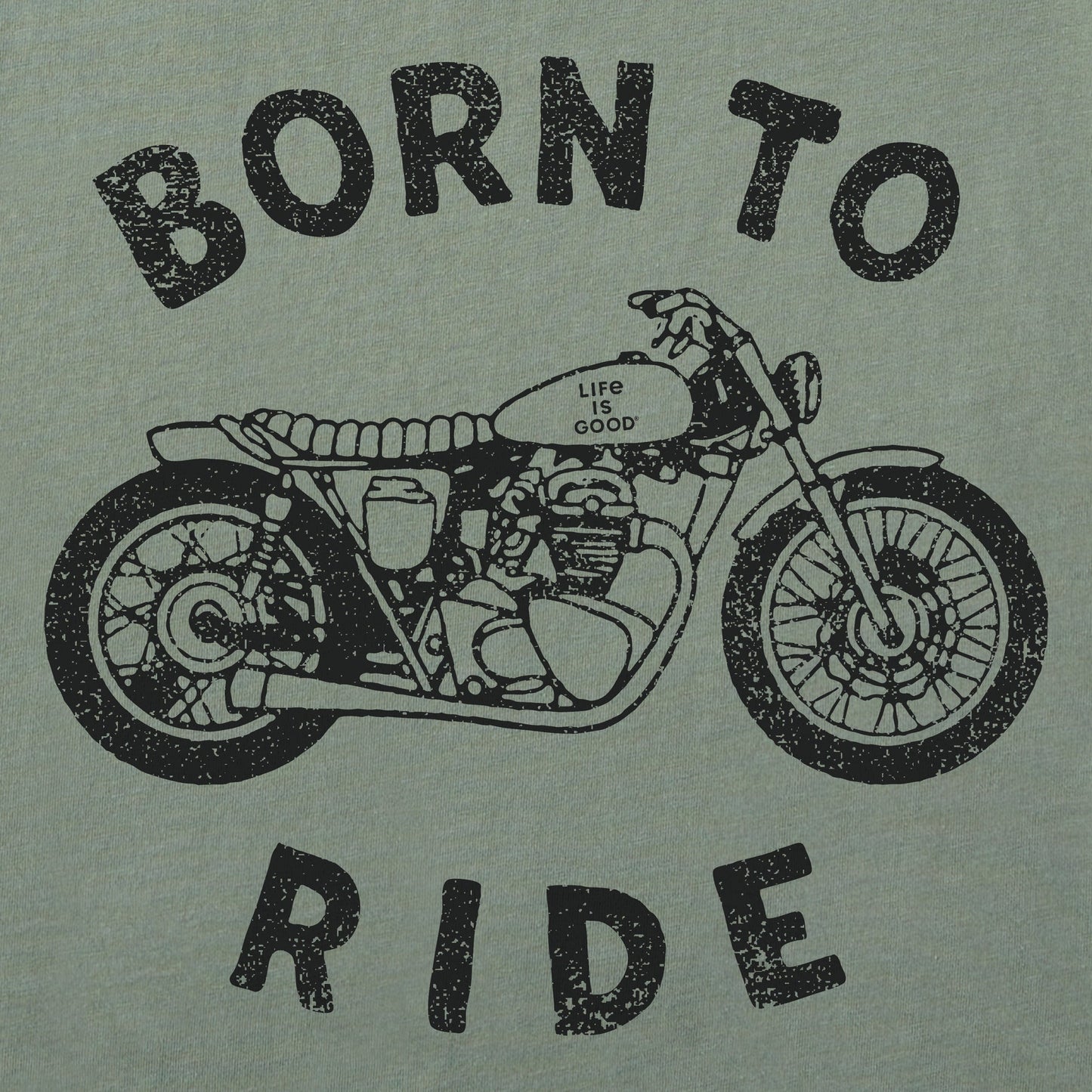 Men's Born to Ride Motorcycle Long Sleeve Crusher Tee