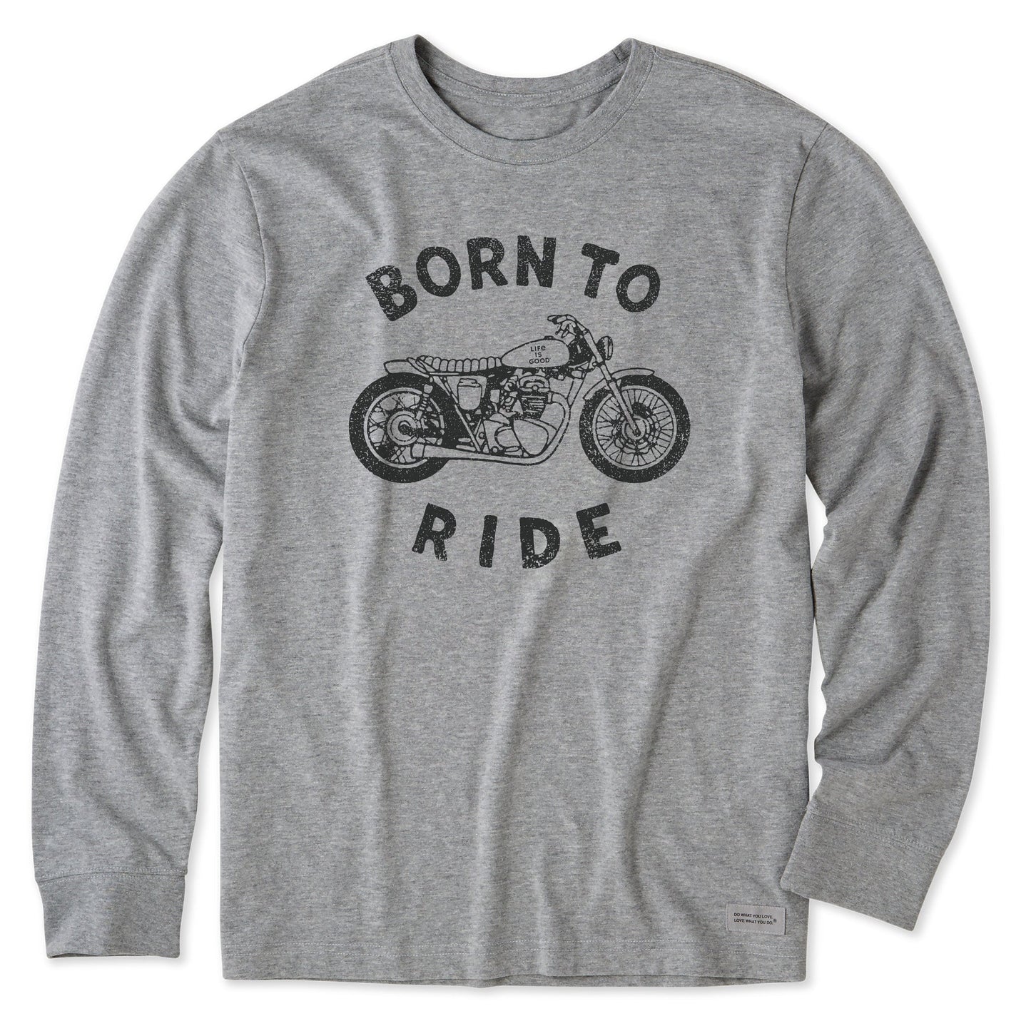 Men's Born to Ride Motorcycle Long Sleeve Crusher Tee