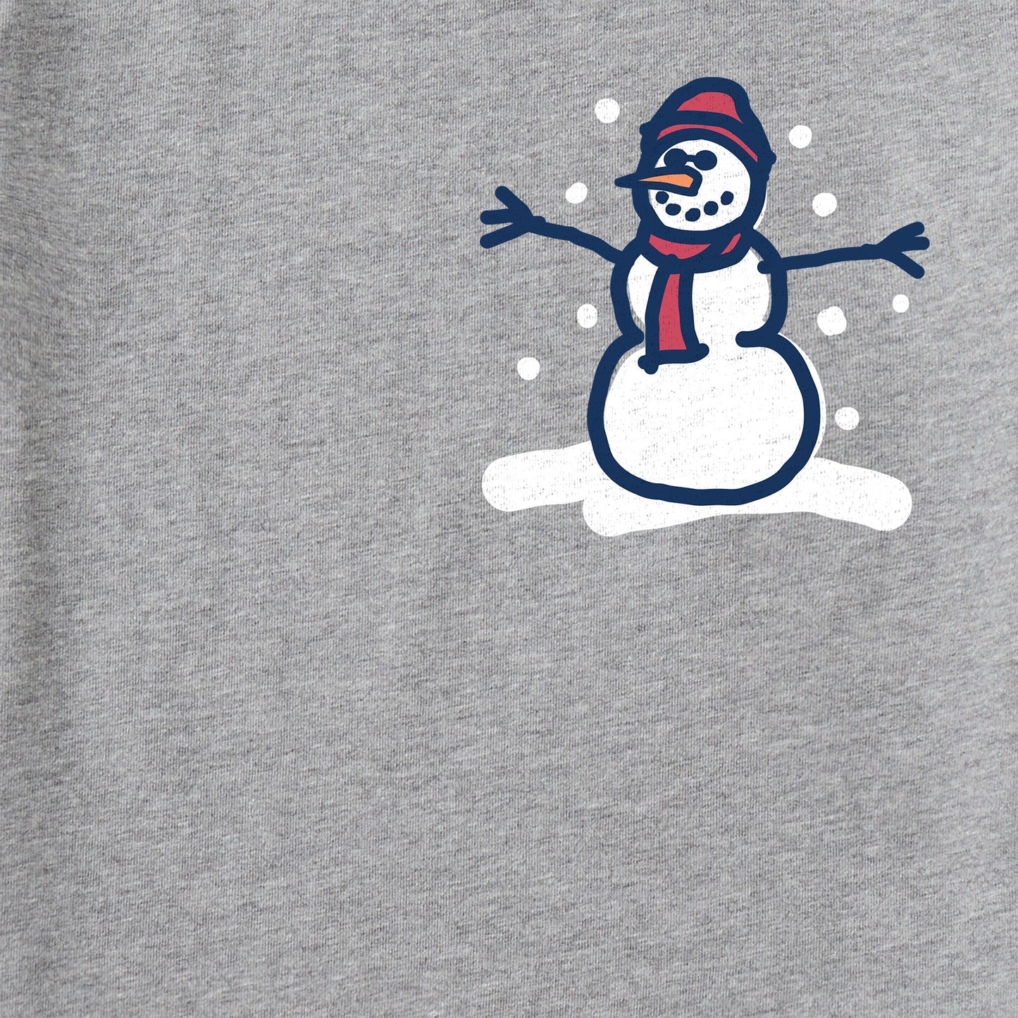 Men's Tiny Little Snowman Long Sleeve Crusher Tee