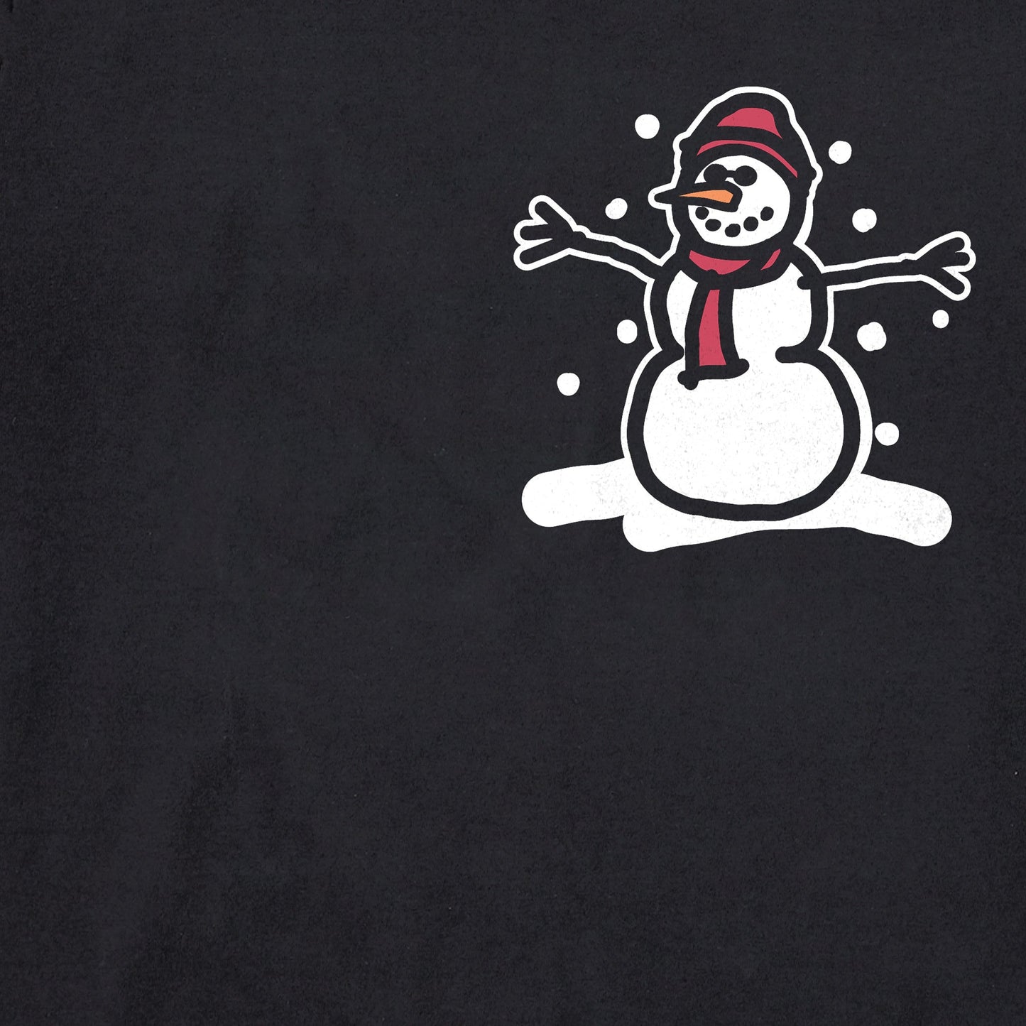 Men's Tiny Little Snowman Long Sleeve Crusher Tee